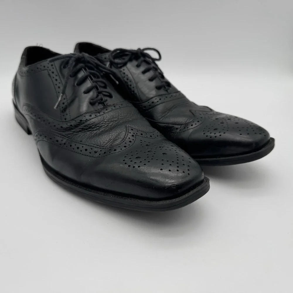 Men's Studio Belvedere Ryan Men's Size 11D Black Leather Lace Up Oxford Shoes
